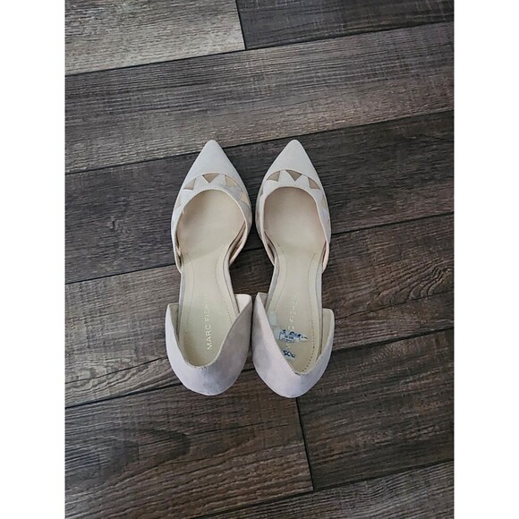 Marc Fisher D'Orsay Light Beige Suede Pointed Toe Pump Size 9 - Picture 4 of 7